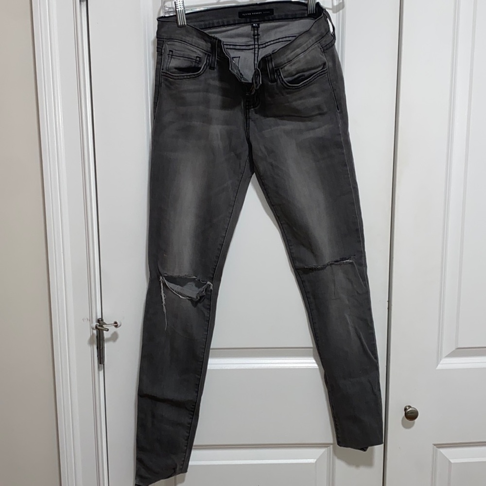 Flying Monkey grey jeans with ripped knees